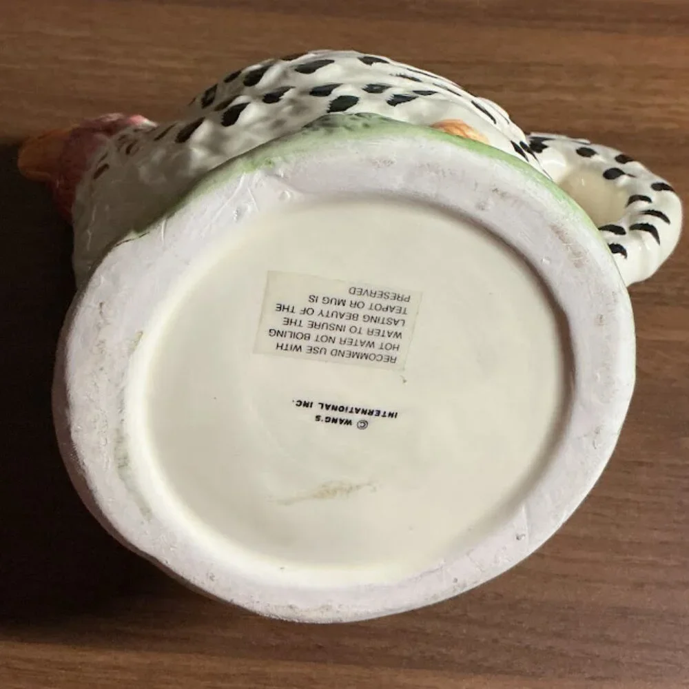 VINTAGE WANGS INTERNATIONAL CERAMIC ROOSTER DECORATIVE TEAPOT - Picture 8 of 8